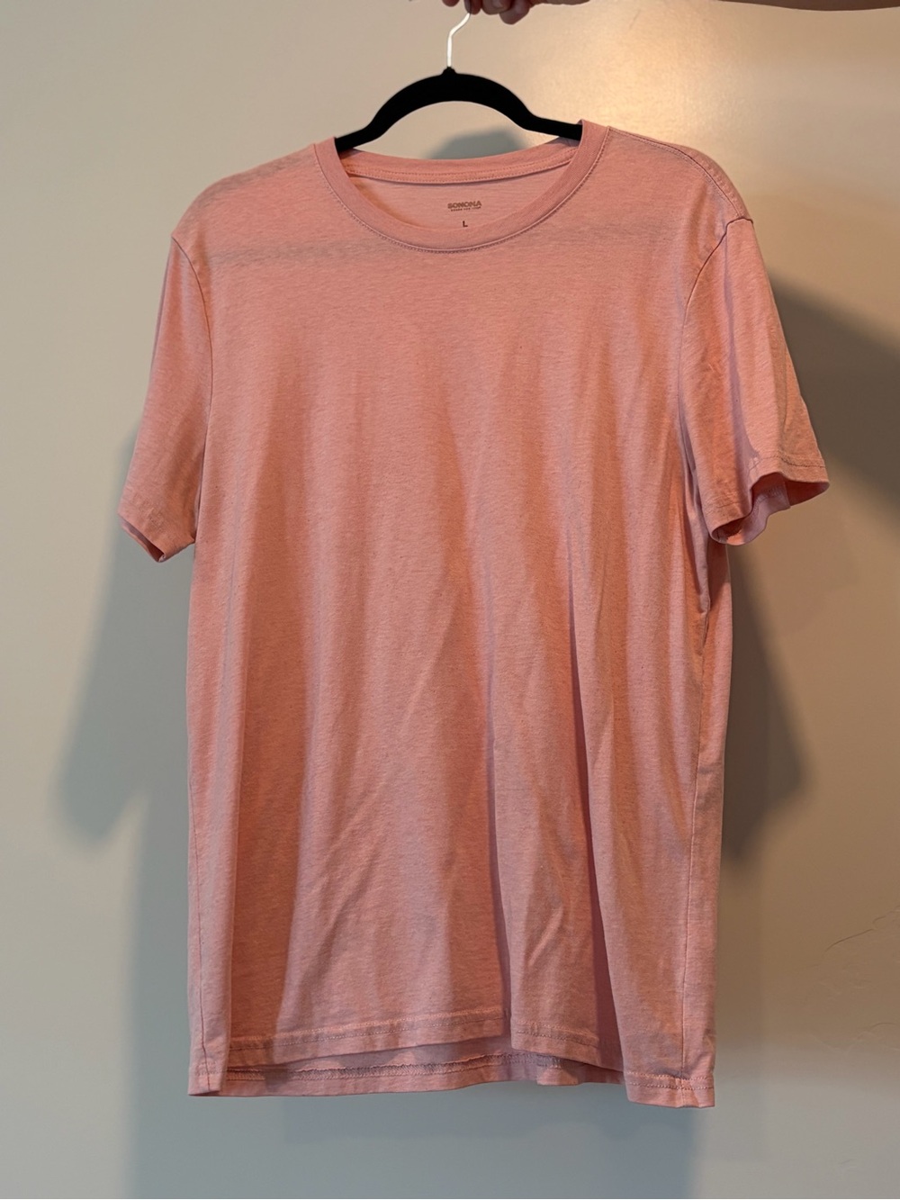 Sonoma Men's Light Pink Crew Neck Tee
